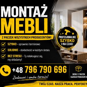 Montaż mebli / Składanie Mebli / Skręcanie mebli z paczek  - ogłoszenia 2568881 | nWloclawek.pl