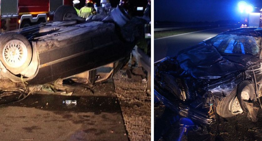 Wypadek na A1 pod Włocławkiem [ZDJĘCIA]. Trzy osoby w szpitalu