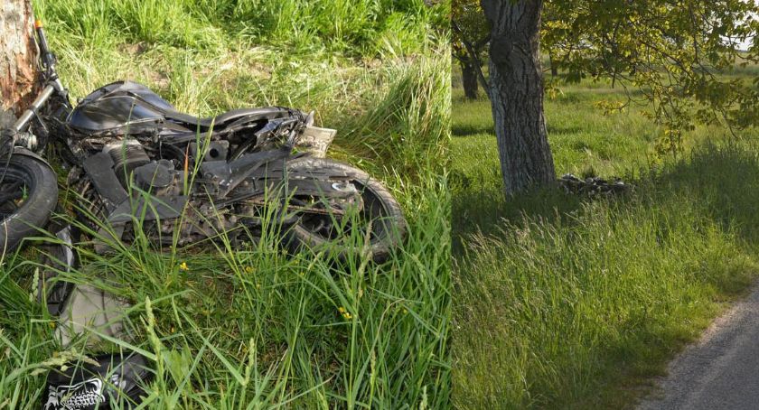 Wypadek motocyklisty w Borku. 14 latek śmigłowcem zabrany do szpitala [ZDJĘCIA]