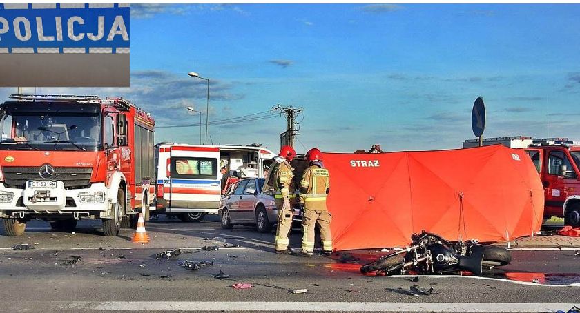 Śmiertelny wypadek na nakielskiej obwodnicy. Nie żyje motocyklista. 18 latka nie ustąpiła pierwszeństwa