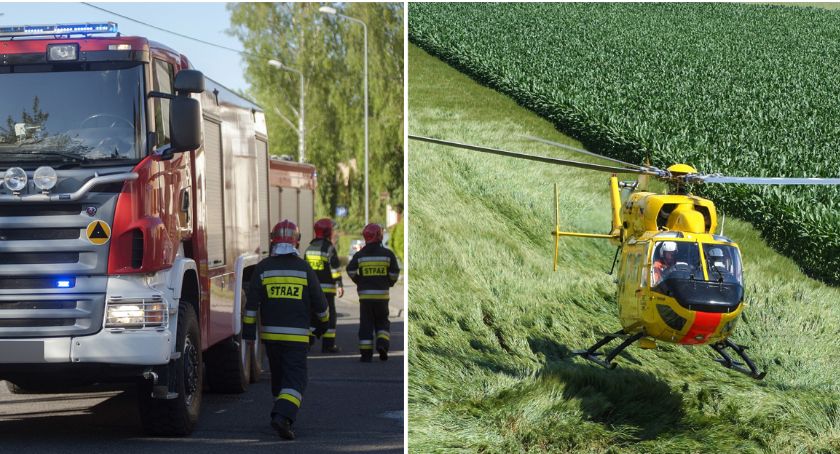 10-letni chłopiec przysypany ziemią w Gminie Fabianki. Śmigłowiec przyleciał z pomocą