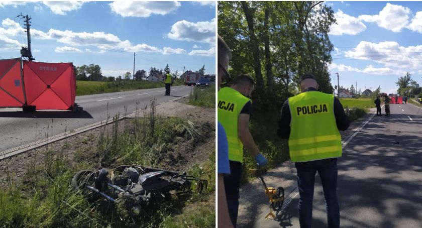 Tragiczny wypadek w regionie. BMW zderzyło się z motorowerem [ZDJĘCIA]