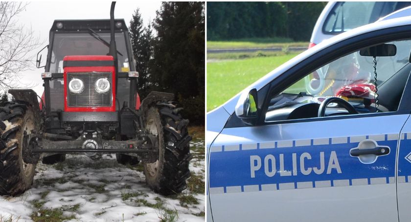 Wypadek w gminie Bądkowo. Ciągnik złamał się na pół
