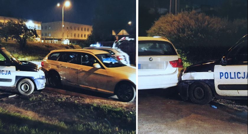 Pościg ulicami Włocławka. 30 letni kierowca bmw uszkodził dwa radiowozy
