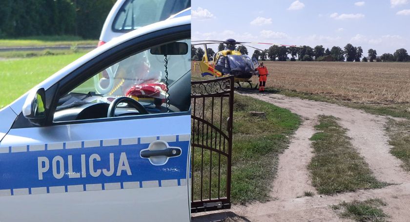 Potrącenie 5-latki w Gminie Włocławek. Śmigłowiec LPR zabrał dziewczynkę do szpitala w Toruniu