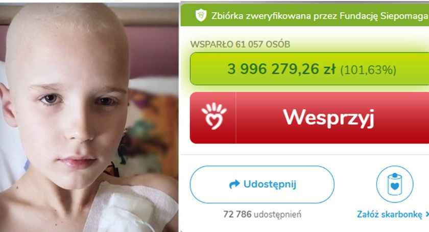 Kacper Teszner z Włocławka poleci na leczenie do USA! Udało się zebrać potrzebną kwotę
