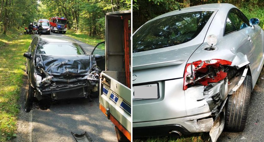 Wypadek w Osięcinach w powiecie radziejowskim. Kierowca opla rozbił 3 samochody