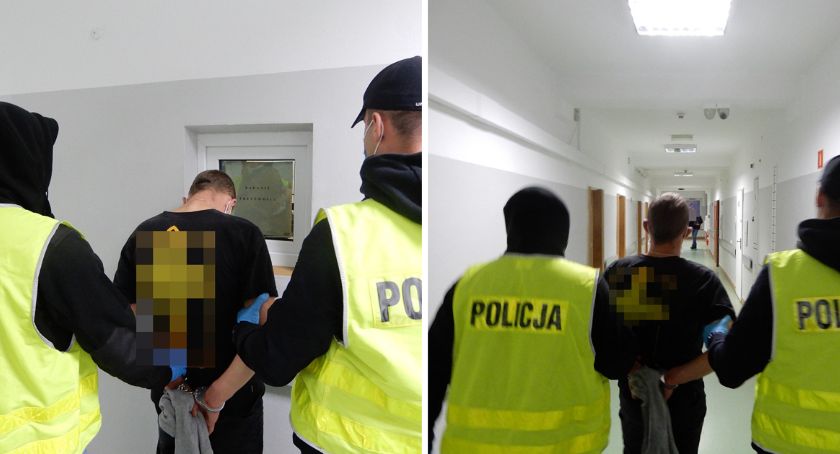 23-latek z Włocławka zaatakował nożem i ranił policjanta. Funkcjonariuszy wezwano do agresywnego wnuczka [ZDJĘCIA]