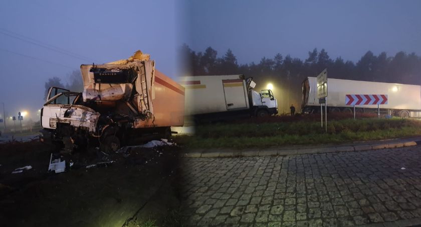 Tragiczne zderzenie dwóch ciężarówek w Toruniu. Nie żyje 55 – letni kierowca [ZDJĘCIA]