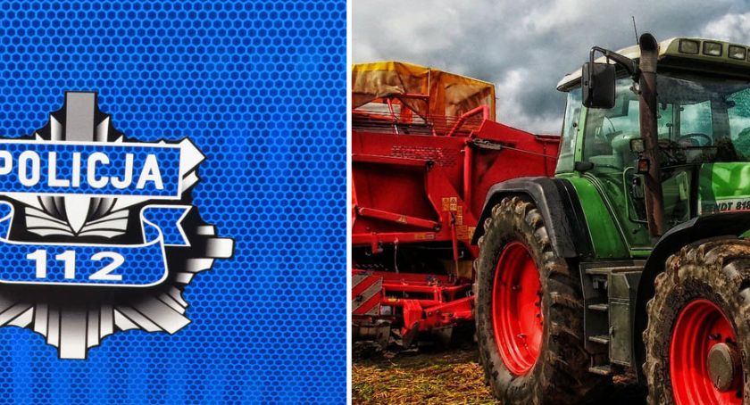Ciągnik z przyczepami wjechał do rowu pod Włocławkiem