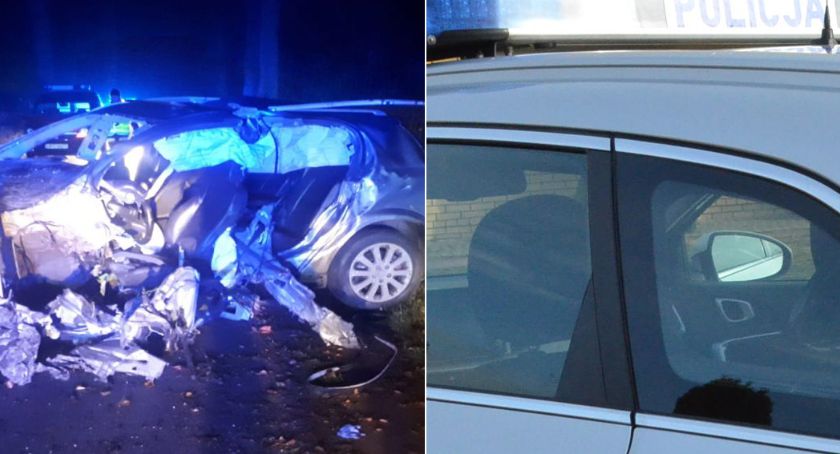 Wypadek w miejscowości Linowo. Silnik leżał 100 metrów od pojazdu