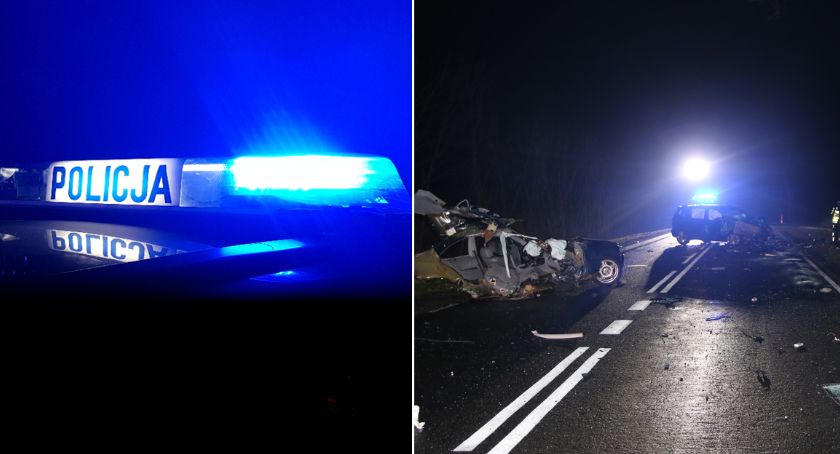 Tragiczny wypadek w powiecie nakielskim. Nie żyje 16-latka. BMW rozpadło się na 2 części