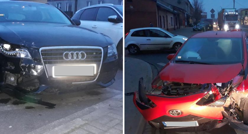 Zderzenie Toyoty z Audi. 74-latek wymusił pierwszeństwo [ZDJĘCIA]