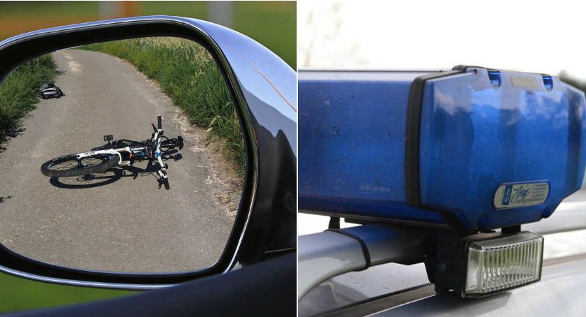 Tragiczny wypadek w Makowiskach. Mężczyzna z rowerem wbiegł z pobocza wprost pod samochód