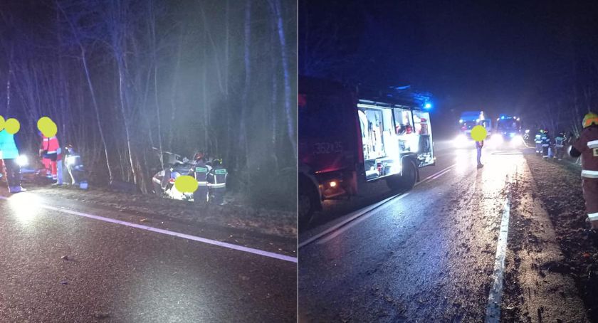 Wypadek w Gminie Włocławek. BMW wypadło z drogi i dachowało [ZDJĘCIA]