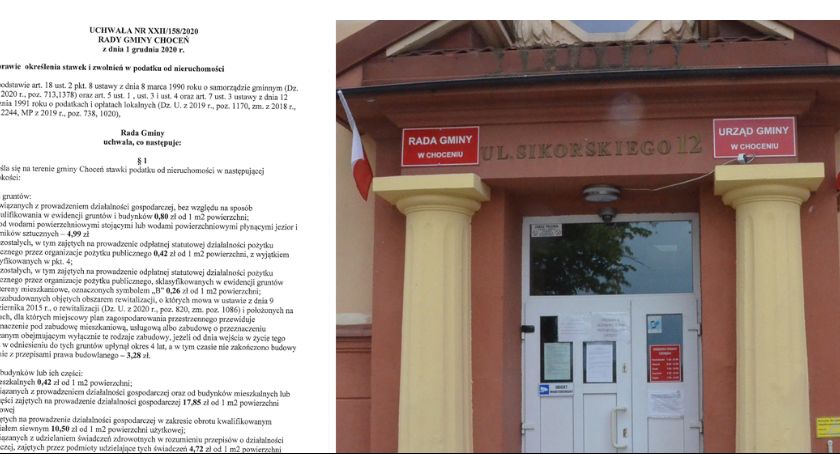 Nowe stawki podatku od nieruchomości w Gminie Choceń