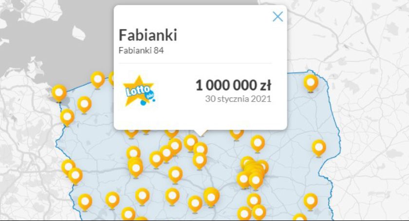 Główna wygrana w Lotto Plus padła w Fabiankach 