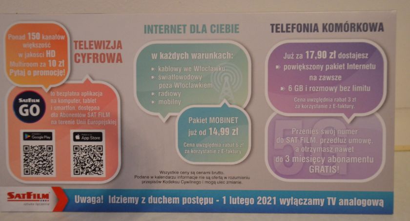 Włocławek: Możesz nie mieć internetu. Przerwy w dostawie usług świadczonych przez SATFILM