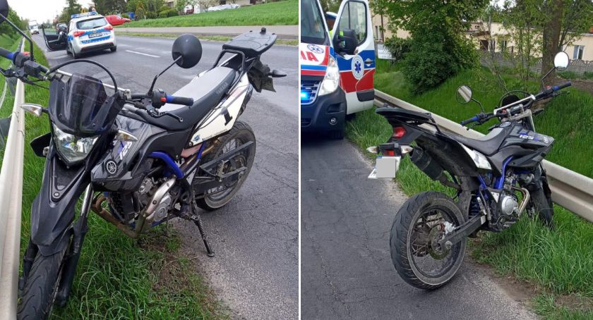 Wypadek 16-letniego motocyklisty. Nastolatek trafił z obrażeniami do szpitala [ZDJĘCIA]
