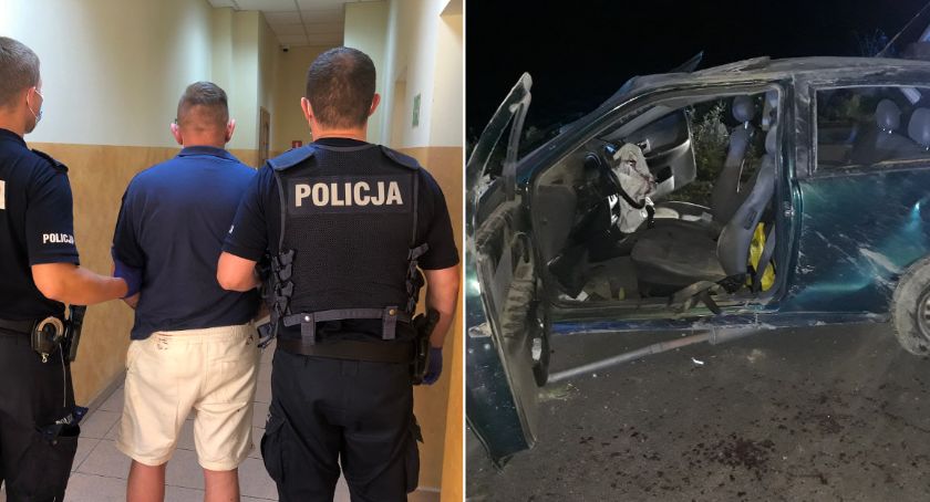 Tragedia w powiecie nakielskim. Samochód zjechał na pobocze i dachował. Nie żyje mężczyzna