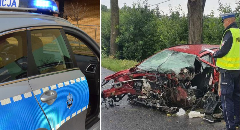 Tragiczny wypadek w Belnie. Dwa razy uderzył w drzewo