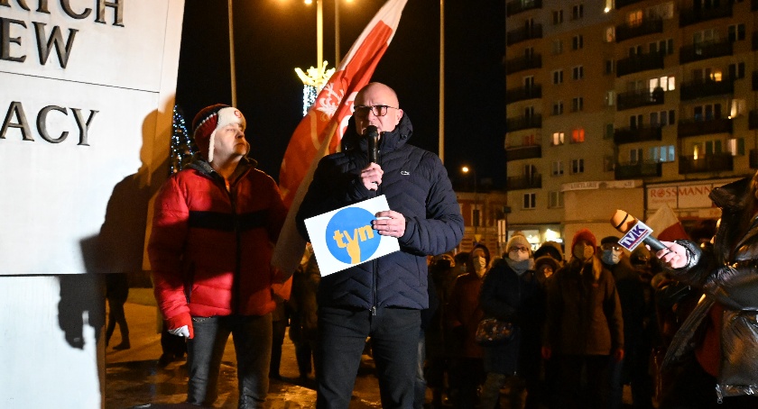 Włocławek: Na Placu Wolności  protestowali przeciwko lex TVN