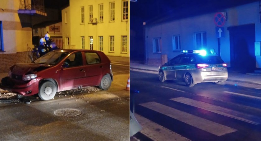 Fiat uderzył w opla w Lubrańcu 