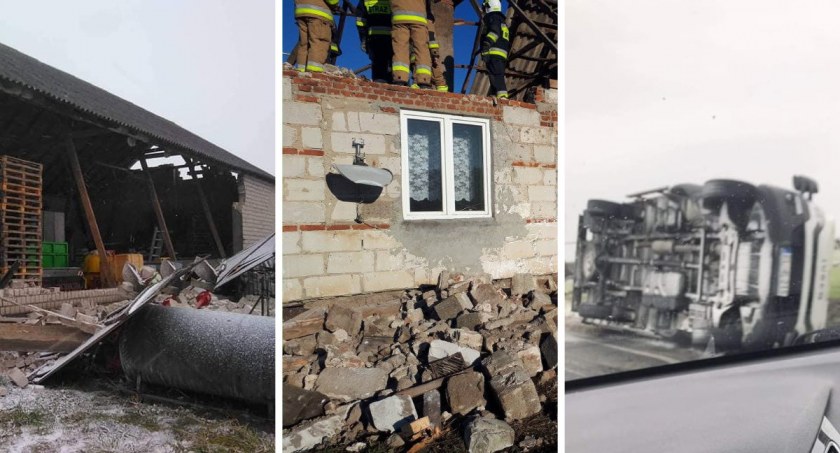 Spustoszenia po wichurze w powiecie włocławskim. OSP pokazują skalę zniszczeń na zdjęciach