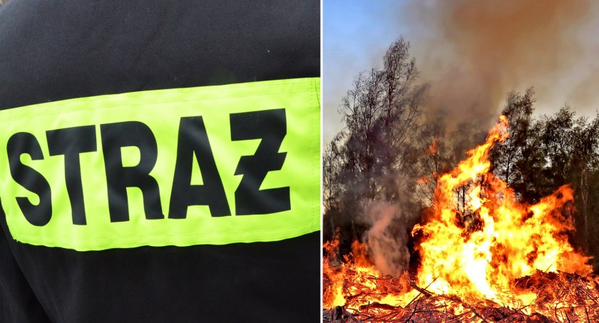 Pożar motocykla w Choceniu