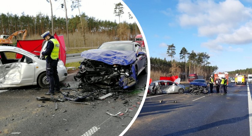 Tragiczny wypadek w regionie. W zderzeniu 3 samochodów zginęły 3 osoby [ZDJĘCIA]