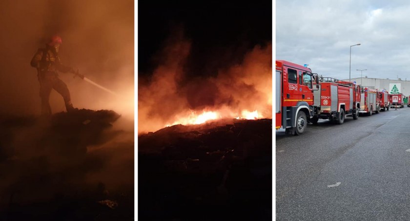 Gigantyczny pożar wysypiska w regionie. 44 zastępy straży pożarnej przez kilkanaście godzin walczyło z żywiołem [VIDEO ZDJĘCIA]