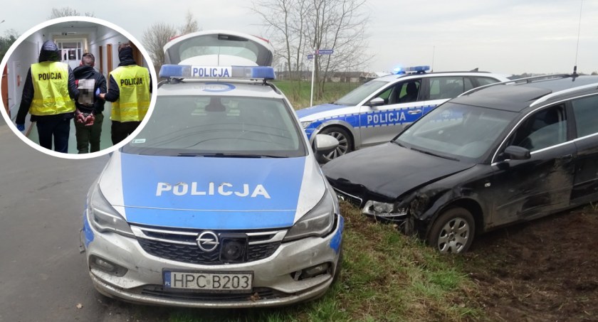 Pościg z Brześcia Kujawskiego do Borucina. Trzy radiowozy uszkodzone, 6 policjantów w szpitalu
