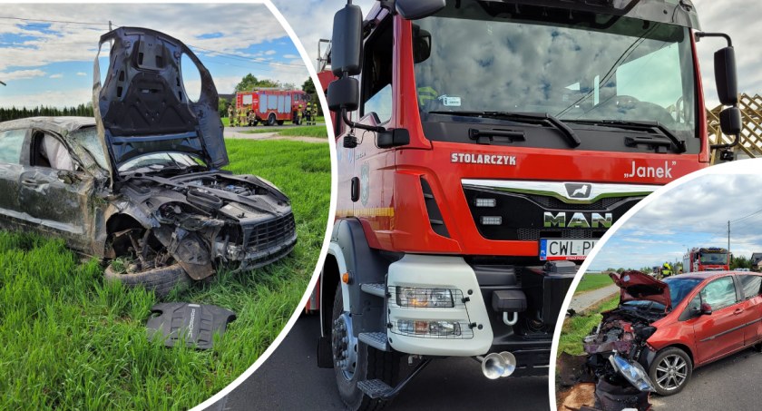 Wypadek z udziałem 3 samochodów w gminie Choceń