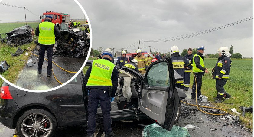 Tragiczny wypadek w Łankowicach. 4 osoby w szpitalu, jedna nie żyje