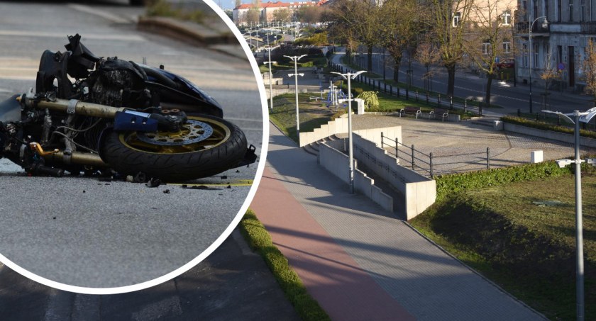 Tragiczny wypadek na Bulwarach we Włocławku. Nie żyje 38-letni motocyklista
