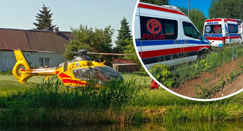 Nagłe zatrzymanie krążenia w Izbicy Kujawskiej. W akcji OSP i śmigłowiec