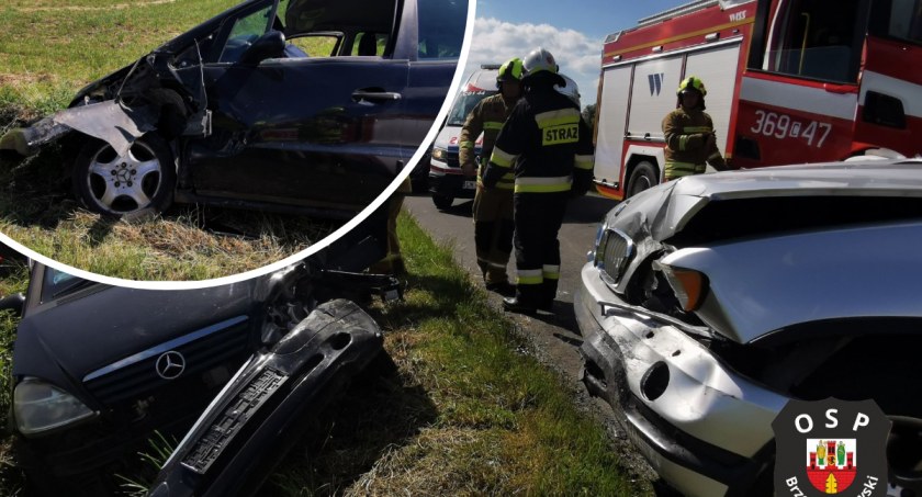 Wypadek w Smólsku. BMW zderzyło się z mercedesem