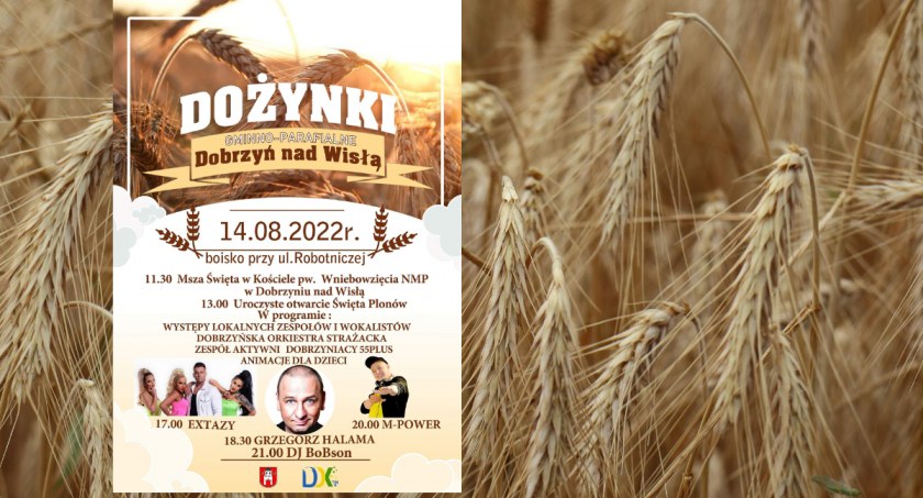 Dożynki 2022 w Dobrzyniu nad Wisłą. Grzegorz Halama i gwiazdy disco polo na święcie plonów [PROGRAM]