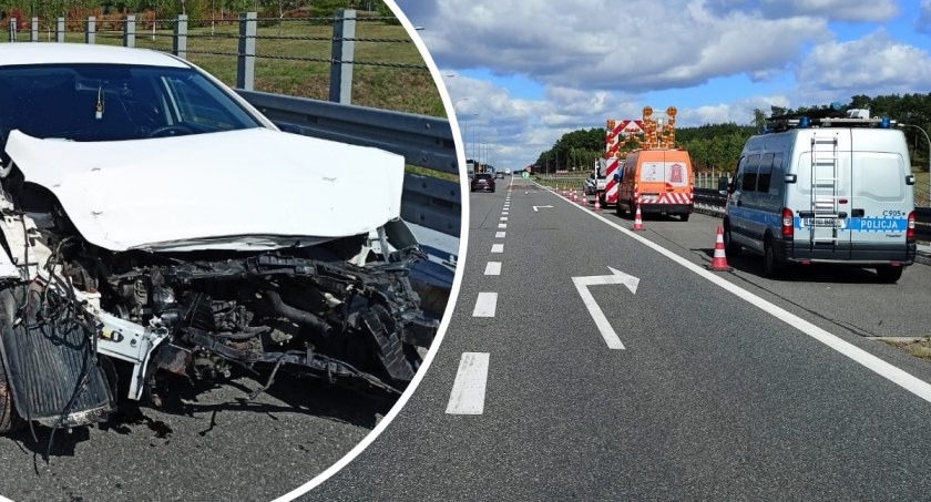 Na A1 peugeot uderzył w ciężarówkę a hyundai w bariery. Kierowcy zasnęli za kierownicą