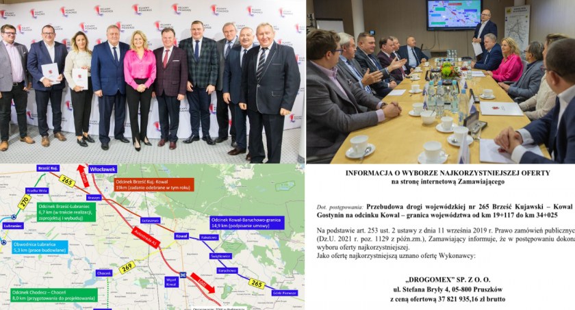Przebudują drogę wojewódzką 265 Kowal -  Baruchowo 