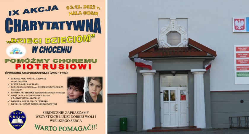 Chcą pomóc choremu Piotrusiowi. Organizują akcję charytatywną w Choceniu