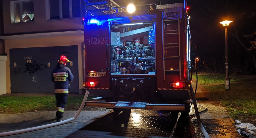 Pożar auta we Włocławku