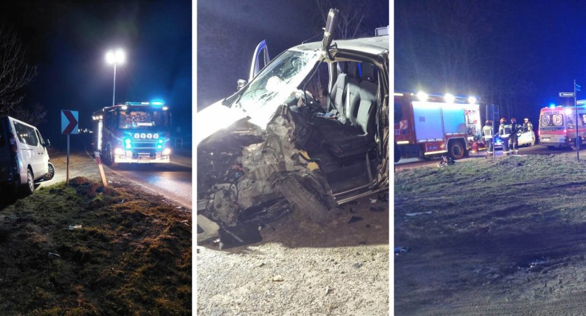 Renault uderzyło w słup latarni. Kierowca z poważnymi obrażeniami trafił do szpitala [ZDJĘCIA]