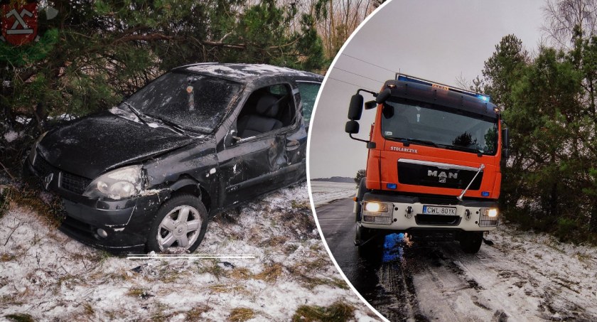 Gmina Chodecz. 22-latka  kierująca Renault wypadła z drogi