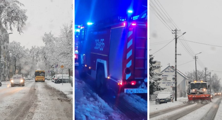 50 interwencji strażaków. Śnieg, połamane konary drzew i dwie ofiary śmiertelne to bilans kilkunastu godzin