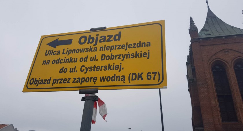 Objazd goni objazd. Czy Włocławek stanie w korkach? Tak wygląda sytuacja na Lipnowskiej [ZDJĘCIA]