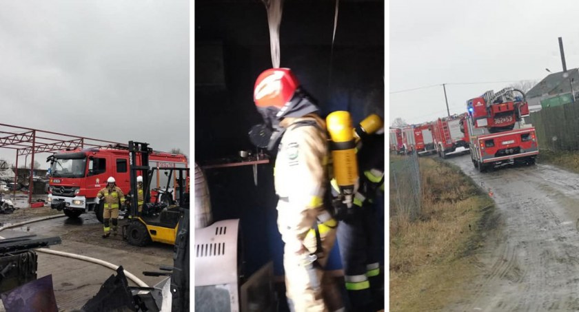 Pożar w jednej z firm w gminie Kowal. 4 zastępy straży pożarnej w akcji [ZDJĘCIA]