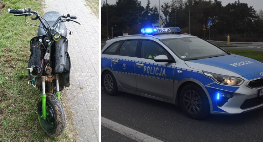 23-latek przyłapany. Jego motorower był w opłakanym stanie a kierujący miał zakaz prowadzenia pojazdów