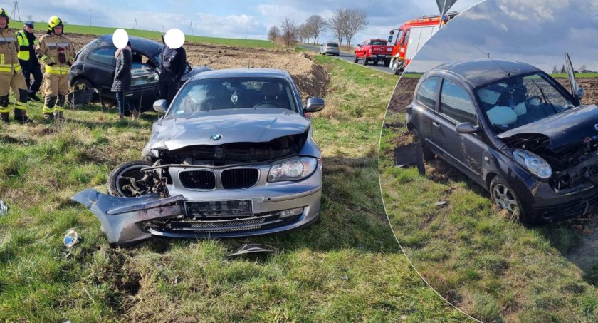BMW zderzyło się z nissanem w powiecie włocławskim
