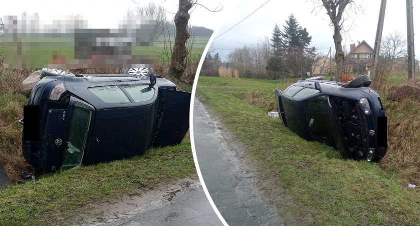 Bez uprawnień z ponad 4 promilami wylądował w rowie [ZDJĘCIA]